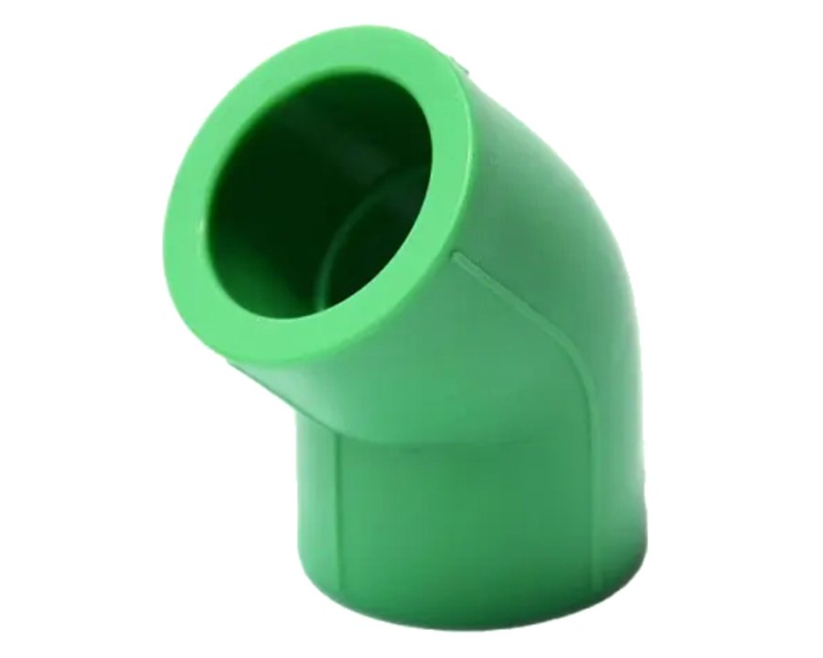 Codo 45° PPR para termofusión fabricado por G&Q