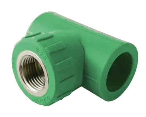 Te con inserto metálico hembra PPR para termofusión fabricada por G&Q
